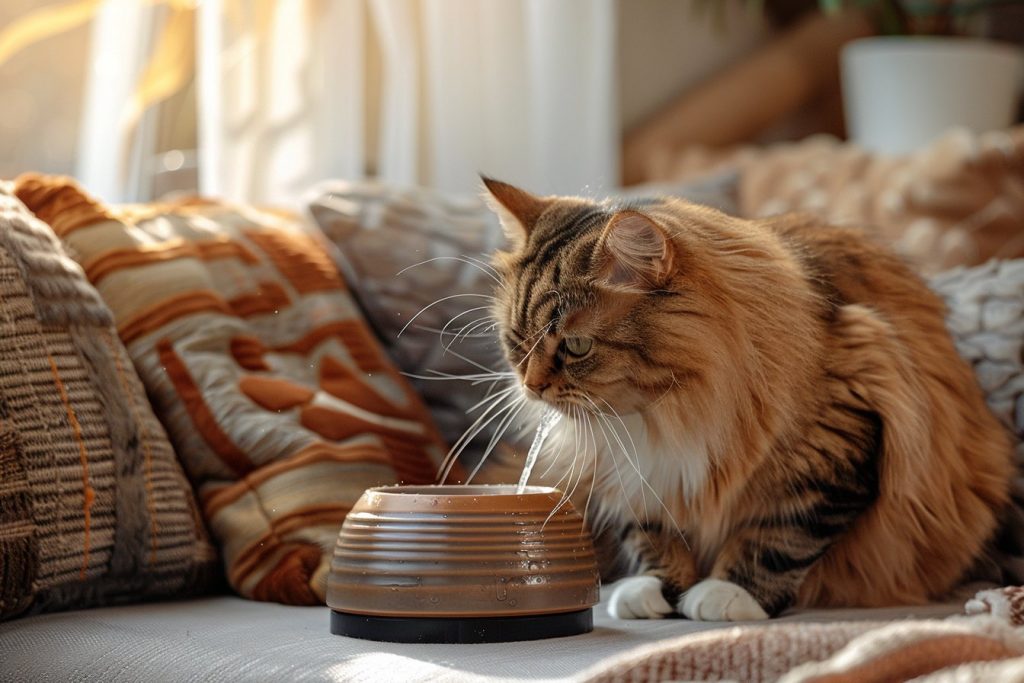 Hydratation féline : l’importance des fontaines d’eau pour chats