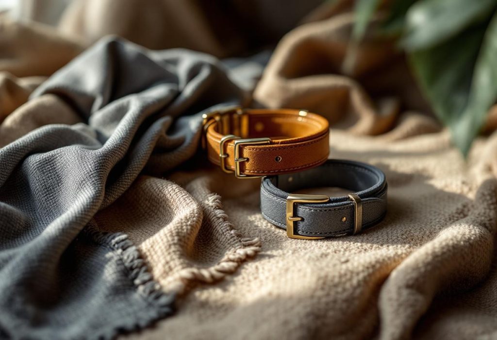 Laissez-vous séduire par notre gamme d’accessoires textiles et colliers haut de gamme pour chiens