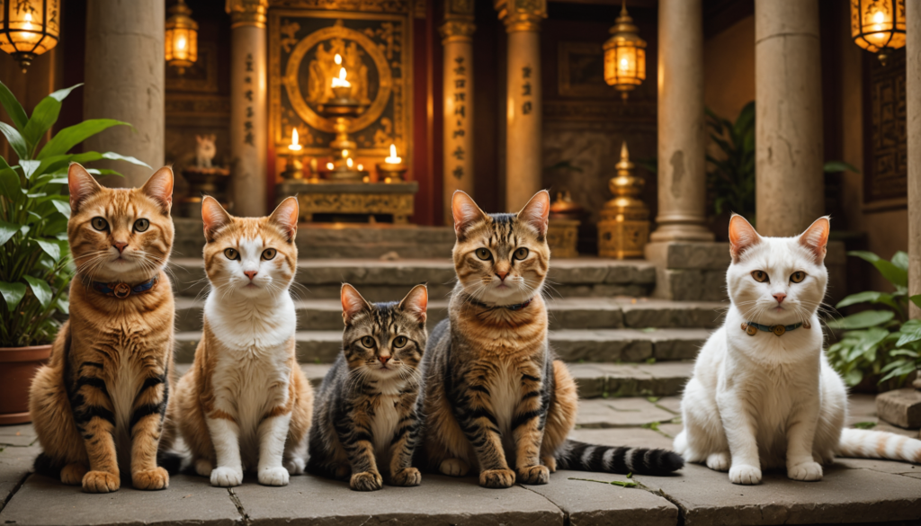 Chats des temples : respect et éthique auprès des animaux