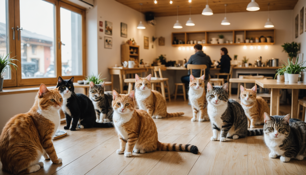 Cafés à chats et refuges pour amis des félins en France