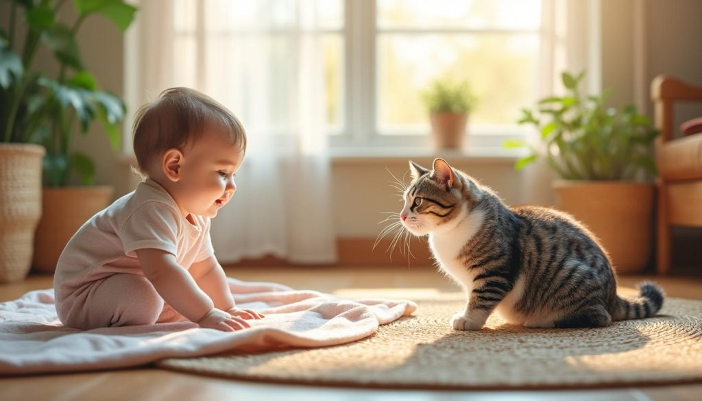 Chat et bébé : préparer la cohabitation en douceur