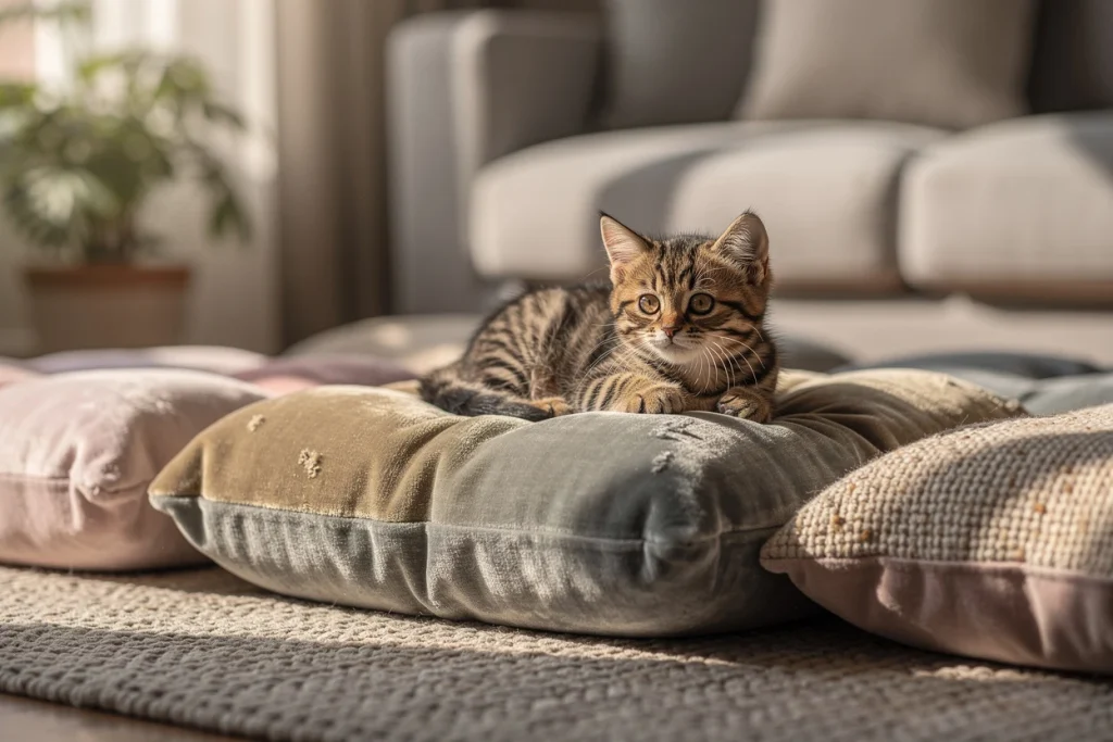 Coussins pratiques et tendances pour gâter votre chaton