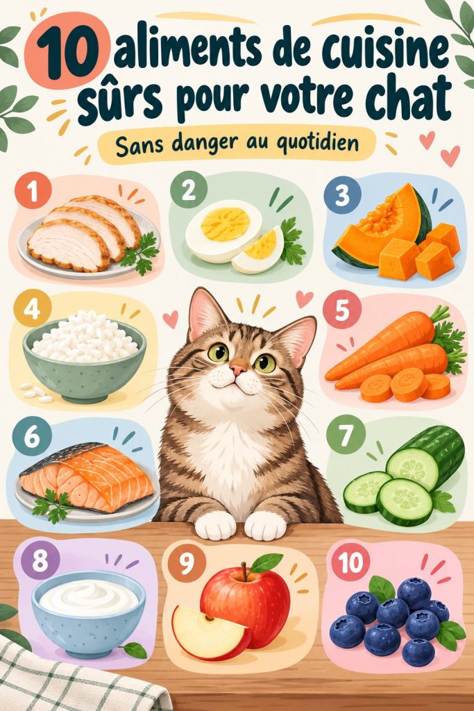 10 aliments de cuisine sûrs pour votre chat