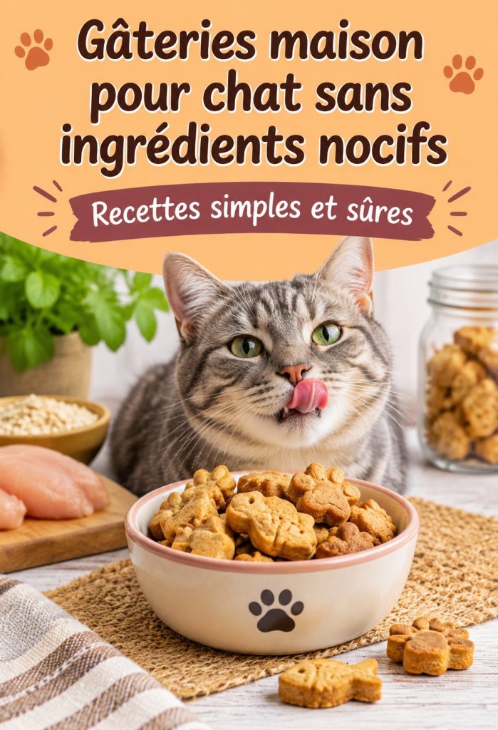 Gâteries maison pour chat prêtes à être servies, avec des ingrédients naturels et sains.
